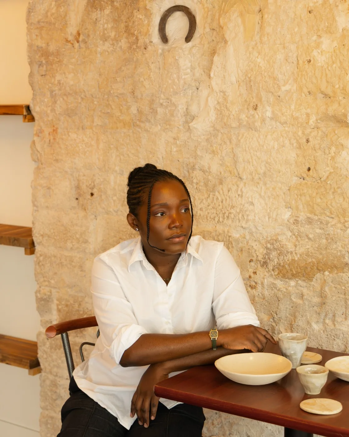 Naomie, la cheffe, en cuisine